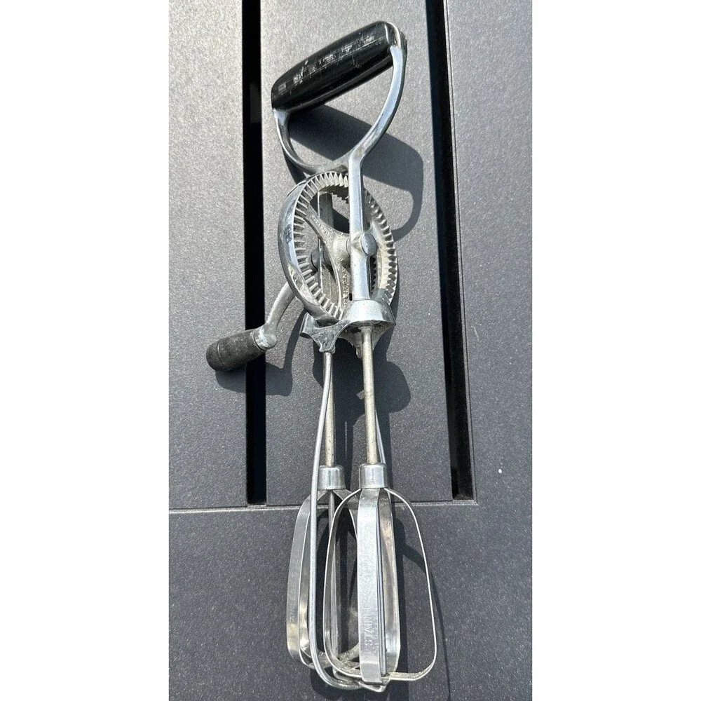 Vintage EKCO Best Egg Beater Hand Mixer Stainless Steel Made In U.S.A.